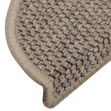 Stair Mats Self-adhesive Sisal-Look 30 pcs 56x17x3 cm Dark Beige 3365866