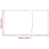 Balcony Screen Black 110 x 1000 cm Oxford Fabric 42030863