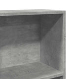 Bookcase Concrete Grey 40x24x176 cm Engineered Wood 857795
