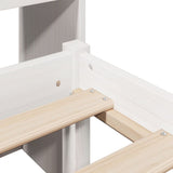 Bookcase Bed without Mattress White 160x200 cm Solid Wood Pine 3321813