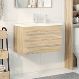 2 Piece Bathroom Furniture Set Sonoma Oak Engineered Wood 3324964