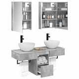 Bathroom Cabinet Set 5 pcs Concrete Grey Engineered Wood 3406290