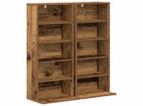 CD Cabinet 2 pcs Old Wood 33 x 23.5 x 97.5 cm Engineered Wood 8012703