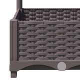 Garden Planter with Trellis Brown 80x40x121.5 cm PP 318260