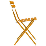 Garden Folding Chair Folding 2 pcs Mustard 42 x 46 x 82cm Metal 42002957