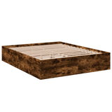 Bed Frame without Mattress Smoked Oak 150x200 cm 3281011