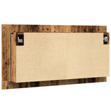 LED Mirror Cabinet Old Wood 90x12x45 cm Engineered Wood 856284