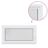 Basement Window RISOR 110 x 50 cm PVC and Glass White 42047214