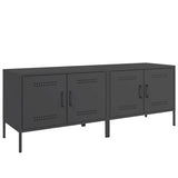 TV Cabinets 2 pcs Black 68x39x50.5 cm Steel 842935