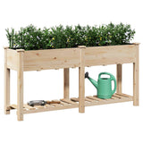 Garden Planter Beige 161 x 43 x 76.5 cm Solid Fir Wood 42006568
