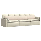 Sofa Pillows 2 pcs Beige 200 x 40 cm Fabric 42013902