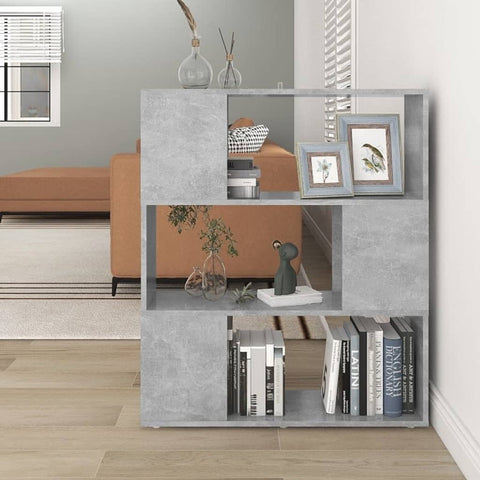 Book Cabinet Room Divider Concrete Grey 80x24x94 cm Engineered Wood 809129
