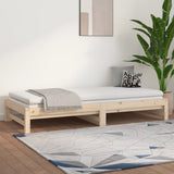 Pull-out Day Bed without Mattress 2x cm Solid Wood Pine 820432