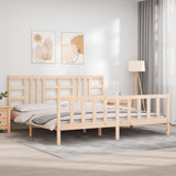 Bed Frame without Mattress 200x200 cm Solid Wood Pine 3191991