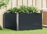 Raised Garden Bed Anthracite 100x100x77 cm Galvanised Steel 45725
