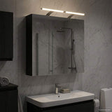 Bathroom Mirror Cabinet Black Oak 70 x 14.5 x 70 cm 889096