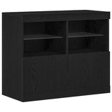 LED Sideboard Black 81 x 37 x 66.5 cm Engineered Wood 863032