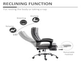 Home Office Chair Microfibre Desk Chair with Reclining Function Armrests Swivel Wheels Footrest Grey T3398P377466
