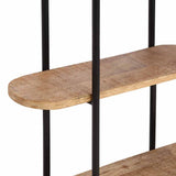 Wall Shelf 90x20x116.5 cm Solid Rough Wood Mango 373635