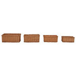 4 Piece Nesting Basket Set Brown Willow 286980