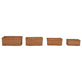 4 Piece Nesting Basket Set Brown Willow 286980