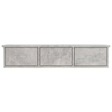 Wall-mounted Drawer Shelf Concrete Grey 88x26x18.5 cm Engineered Wood 800598