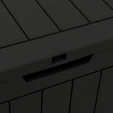 Garden Storage Box Black 55.5x43x53 cm Polypropylene 364164