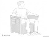 1-Seater Armchair with Cushion Rattan Look PP Light Grey 8011866