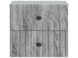 Wall-Mounted Bedside Cabinet 2 pcs Grey Sonoma Engineered Wood 898138