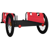 Bike Trailer Red and Black Oxford Fabric and Iron 94195