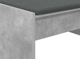 Hall Bench with Cushion Concrete Grey 103 x 38 x 40 cm 891563