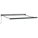 Retractable Awning Anthracite and White 3x2.5 m Fabric&Aluminium 3216138