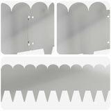 Lawn Edging 30 pcs 103 x 25 cm Steel Silver 8008710