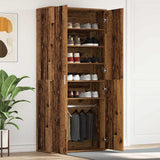 Shoe Cabinet with Door Brown 80 x 39 x 180 cm Engineered wood 3333873