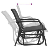 Garden Glider Chair Black 61x76x87 cm Textilene&Steel 362710
