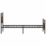 Bed Frame without Mattress Smoked Oak 100x190 cm Engineered Wood 4106755