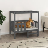 Dog Bed Grey 95.5x73.5x90 cm Solid Wood Pine 822384