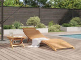 Sun Lounger 2 pcs Brown 198 x 55 x 58.5 cm Solid Teak Wood 42008388