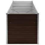 Garden Raised Bed Brown 320x80x77 cm Galvanised Steel 45715