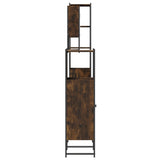 4 Piece Bathroom Furniture Set Smoked Oak Engineered Wood 3214707