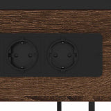 Bedside Cabinet Brown Oak 40 x 27 x 76 cm Engineered Wood 859574