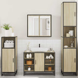 4 Piece Bathroom Furniture Set Sonoma Oak Engineered Wood 3301211