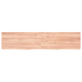 ZNTS Wall Shelf Light Brown 180x40x cm Treated Solid Wood Oak 363718
