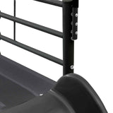 Kids'Loft Bed Frame with Slide Black and Anthracite 42020776