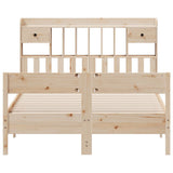 Bookcase Bed without Mattress 140x200cm Solid Wood Pine 3323026