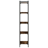 Bookcase 5-Tier Smoked Oak 40x30x154 cm Engineered Wood 837639