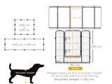 12 Panels Heavy Duty Puppy Playpen, for Small Dogs, Indoor and Outdoor Use - Black T3398P376302