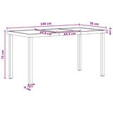 Garden Dining Set 5 pcs Black and Anthracite 140 x 70 x 73 cm 3448904