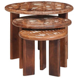 Nesting Coffee Tables 3 pcs Multicolour Solid Reclaimed Wood 4104656