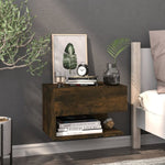 ZNTS Wall-mounted Bedside Cabinets 2 pcs Smoked Oak 816947